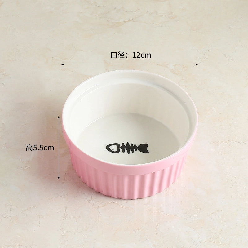 Solid Wood Pet Food Bowl Cat Cage Villa Style Hanging Fixed Dog Bowl Cat Food Waterproof Anti-overturn