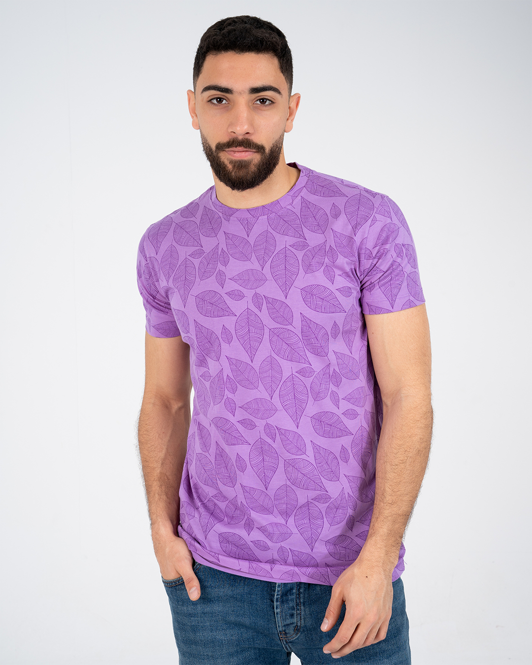 Leaf Printed Mens T-shirt