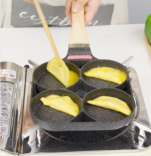 4-Hole Fried Non Stick Pan for Egg. Burger. Pancake. etc
