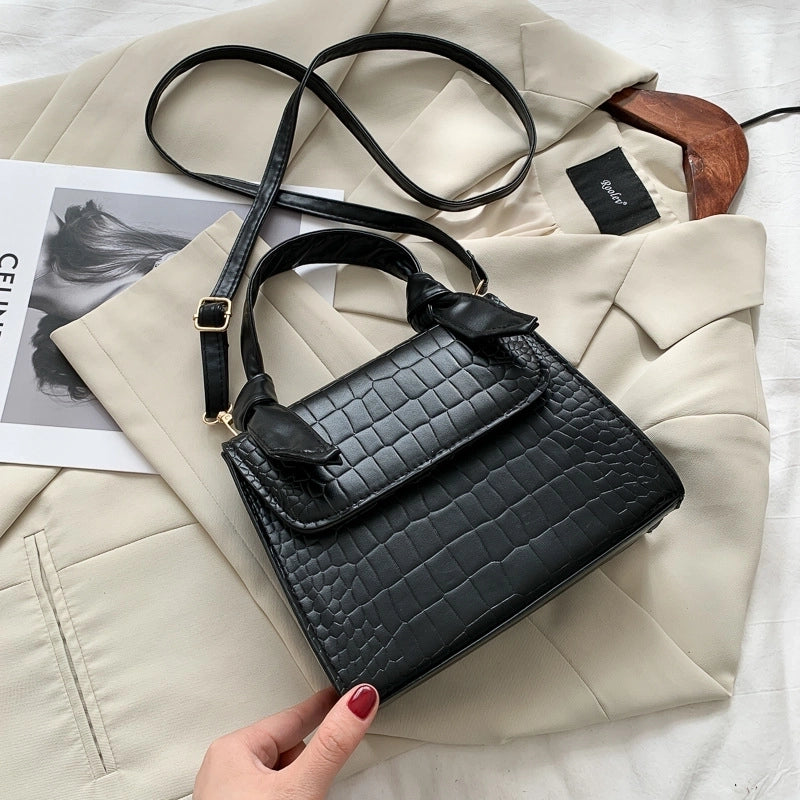 Crocodile Pattern Shoulder Bag Fashion Small Square Bag