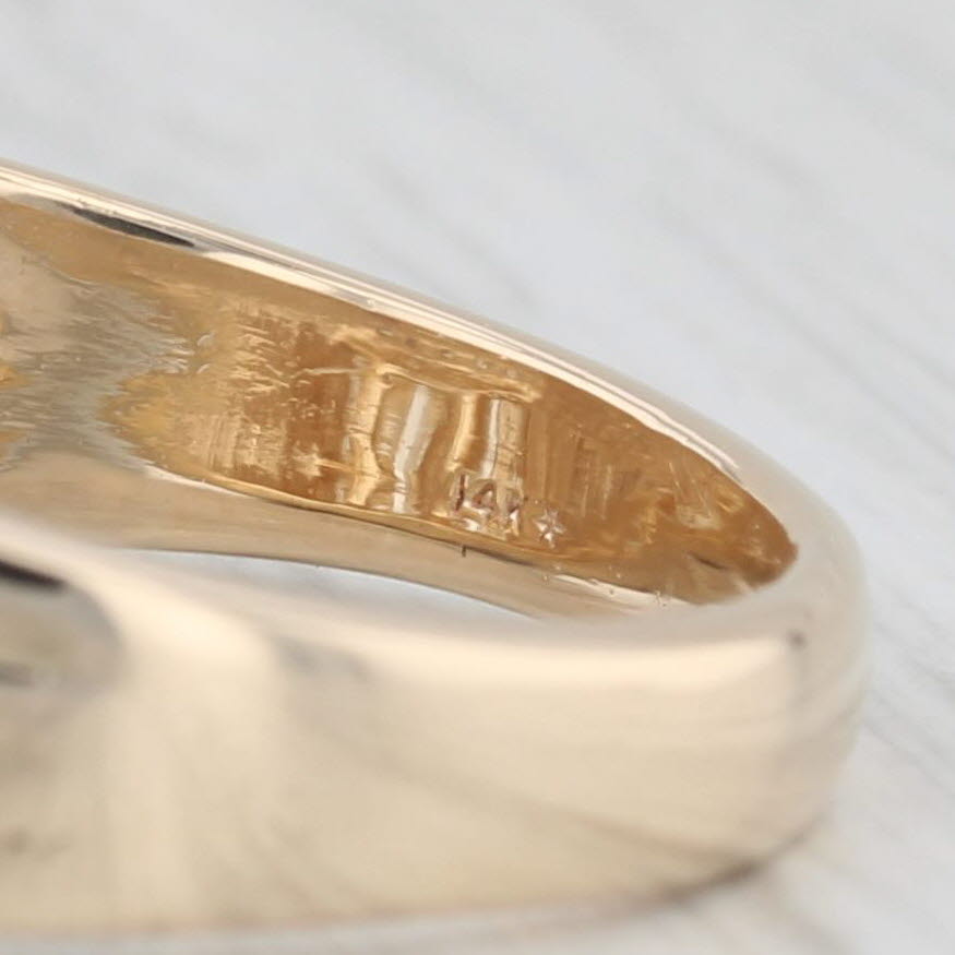 0.45ctw Diamond Men's Ring 14k Yellow Gold Size 10 Wedding