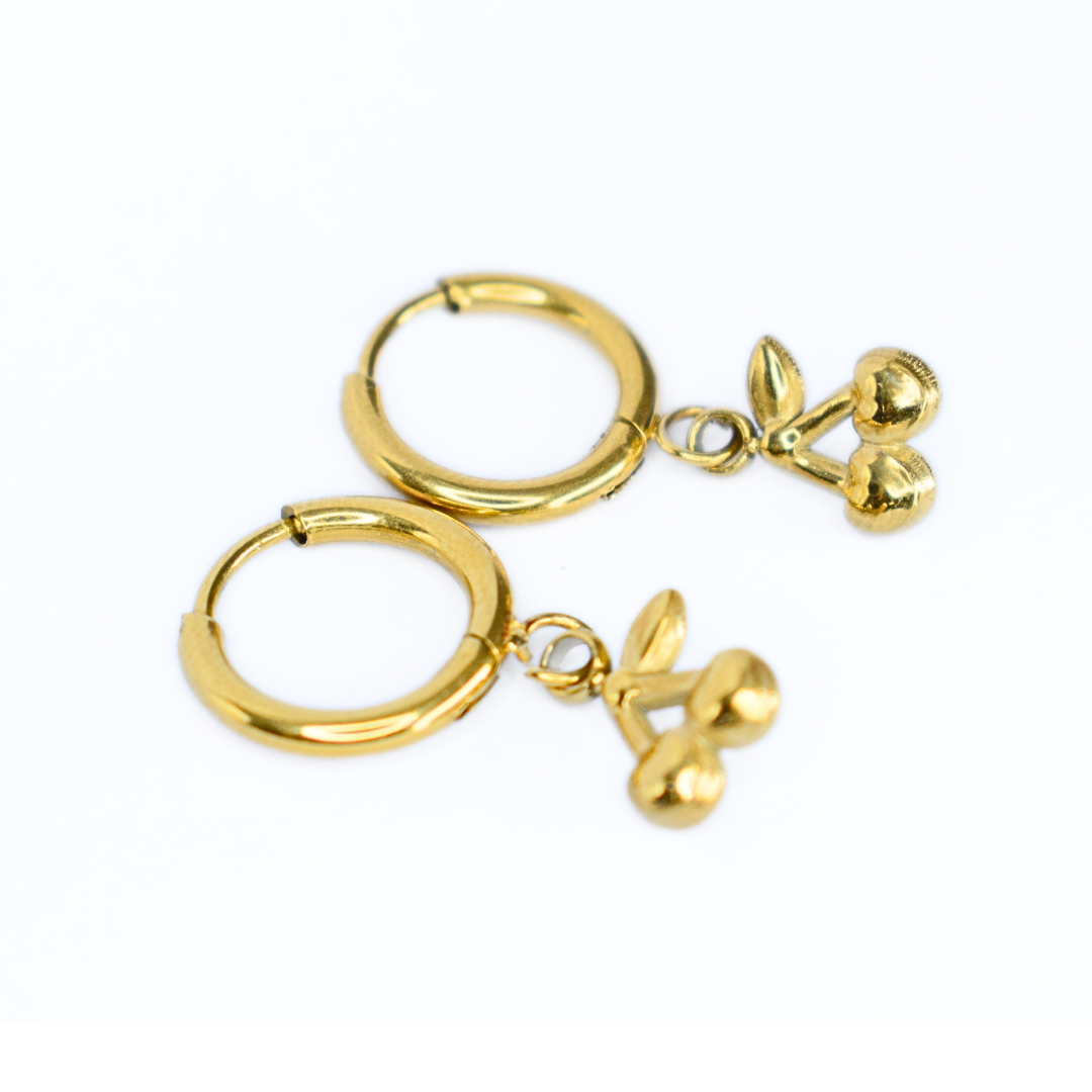 Baby cherry hoop - Gold