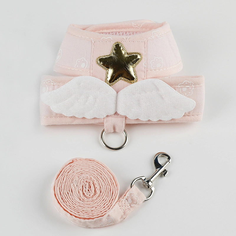 Angel Wings Cat Leash Vest Style Dog Leash Puppy Outdoor Walking Anti-escape Pet Supplies