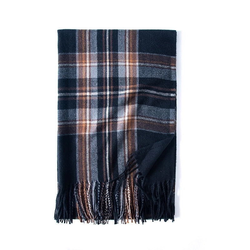 Women's Casual Elegant Streetwear Plaid Imitation Cashmere Scarf