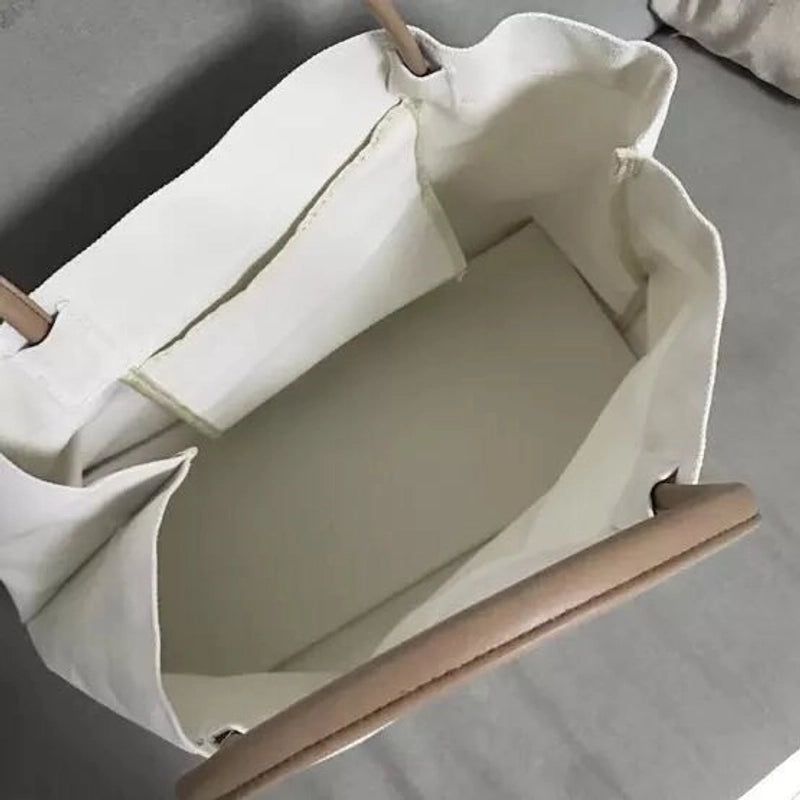 Women's Vacation Solid Color Canvas Shopping Bags