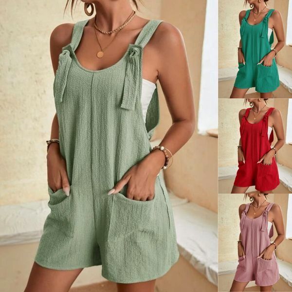 Women's Stylish Casual U Neck Summer Holiday Short Jumpsuits