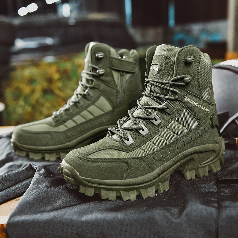 Kerstverkoop - 49% UIT - Waterdichte Outdoor Antipunctie Werk Legerlaarzen voor Mannen (Upgrade Duurzaamheid)
