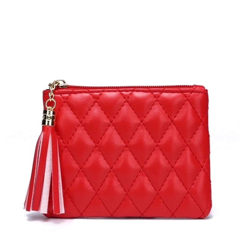 Women's Solid Color Pu Leather Zipper Coin Purses