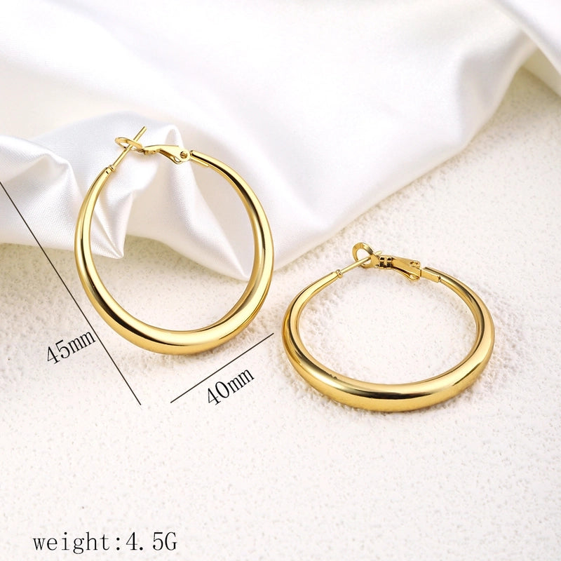12 Pieces Minimalist Commute Geometric Heart Shape Plating Titanium Steel Drop Earrings Earrings Ear Studs