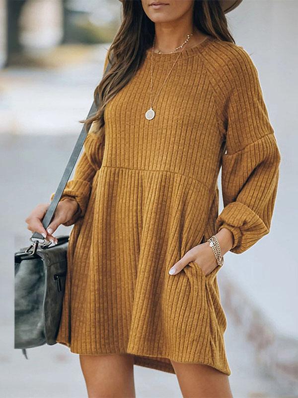 Knitted Long Sleeve Dress