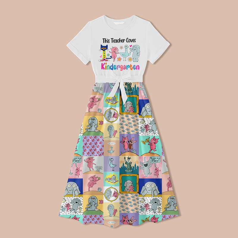 Personalized Grade This Teacher Loves Teacher One Piece Dress