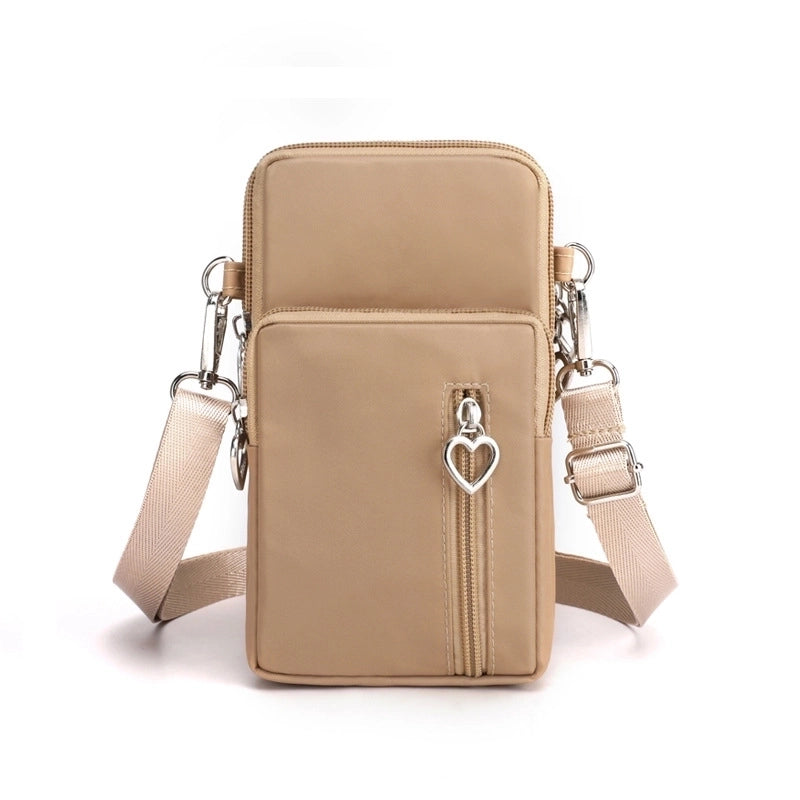 Women'S Nylon Solid Color Fashion Zipper Phone Wallet