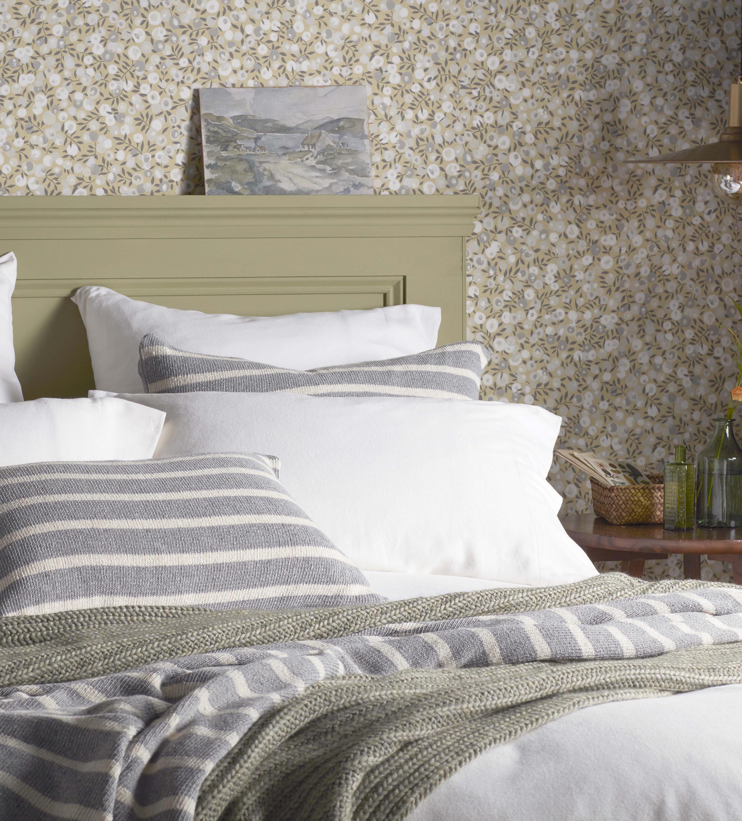 White Henry Brushed 100% Organic Cotton Pillowcase
