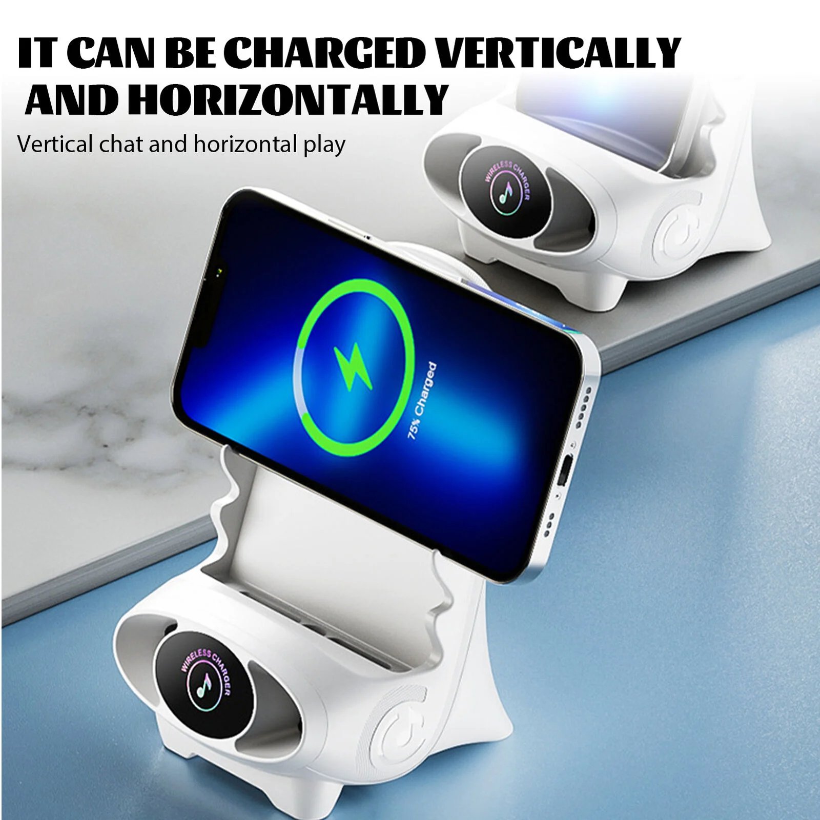 ✨2023 New ✨-Mini chair wireless fast charger multifunctional phone holder