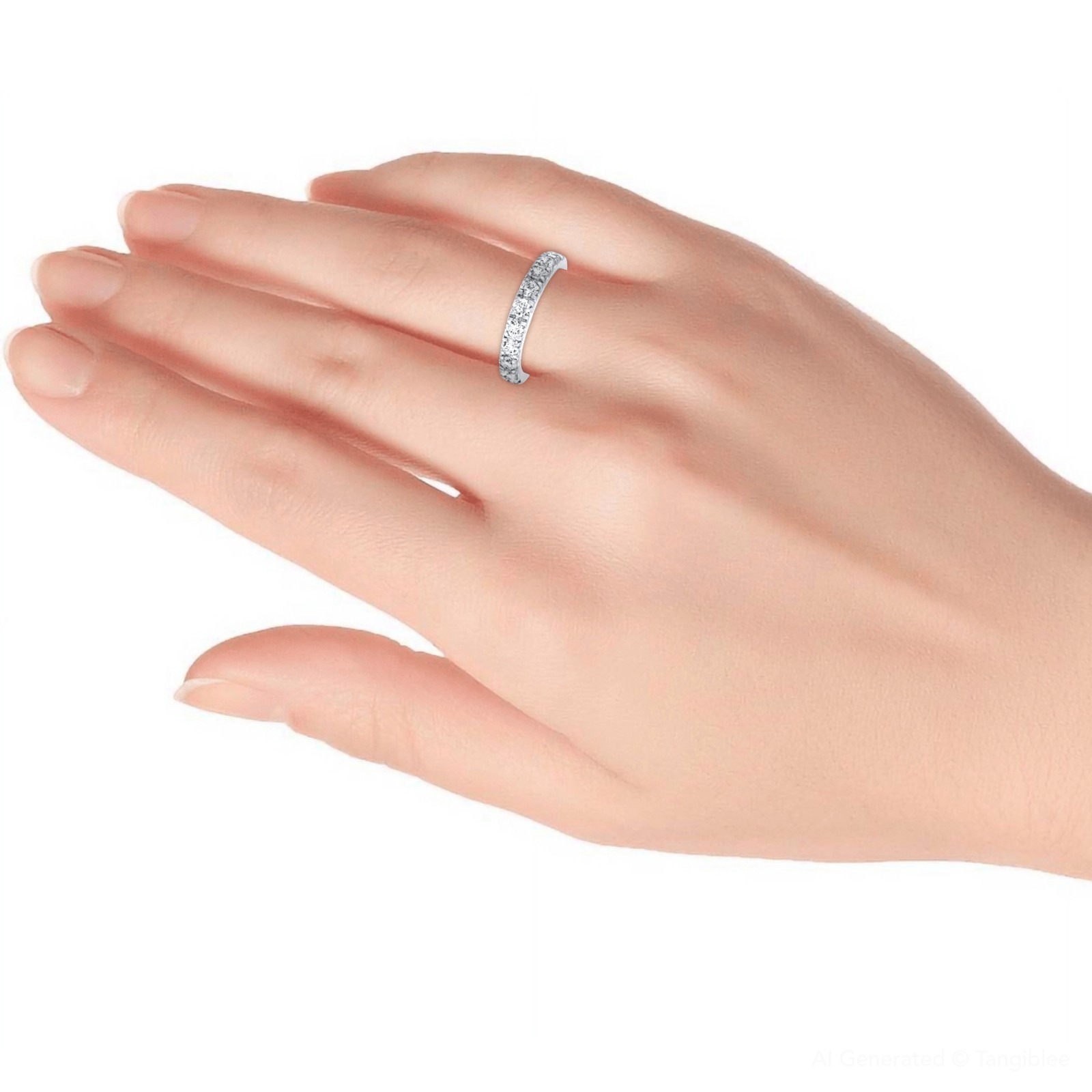 THE LEO Diamond Anniversary Ring 1 ct tw Round-cut 14K White Gold