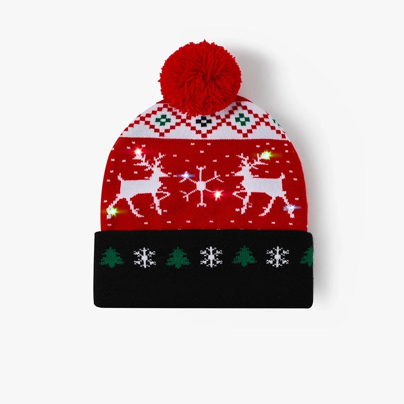 Unisex Casual Christmas Hat Christmas Tree Eaveless Wool Cap