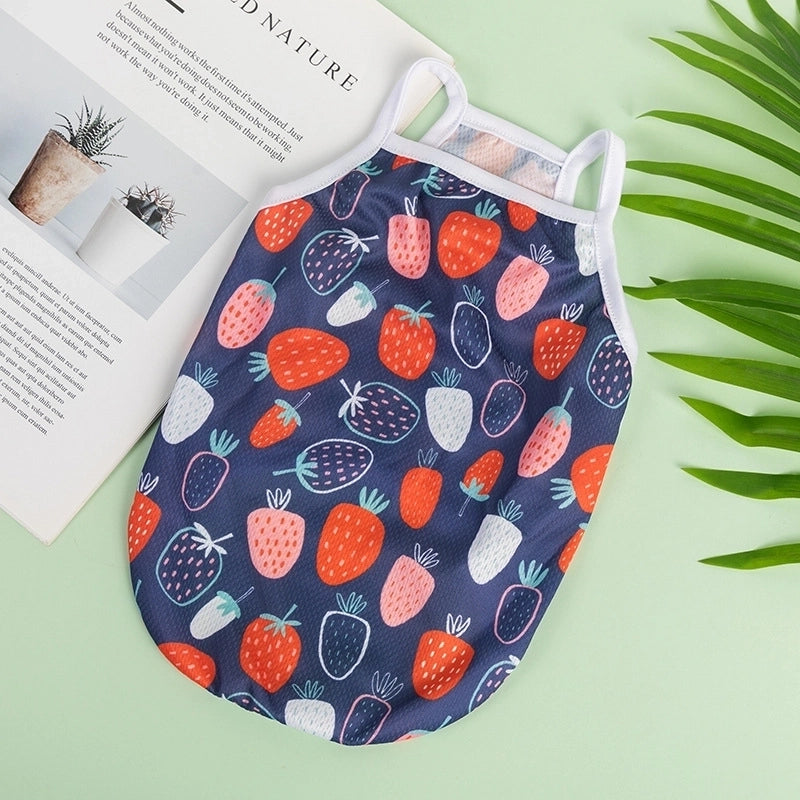 Cute Sweet Polyester Cartoon Fruit Pet Clothing