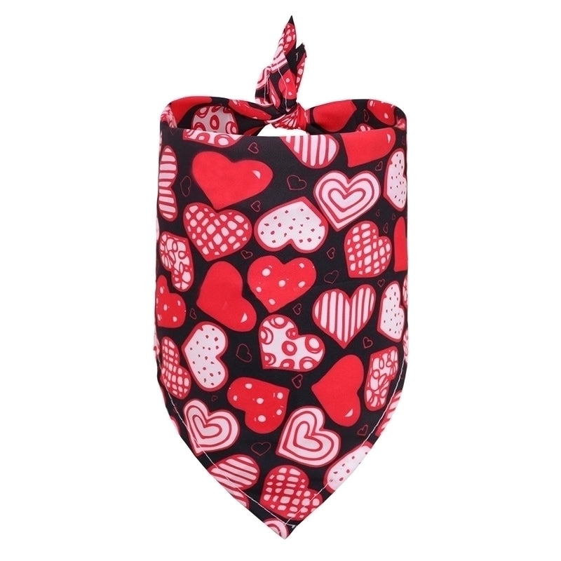 Cute Sweet Polyester Valentine's Day Heart Shape Pet Scarf
