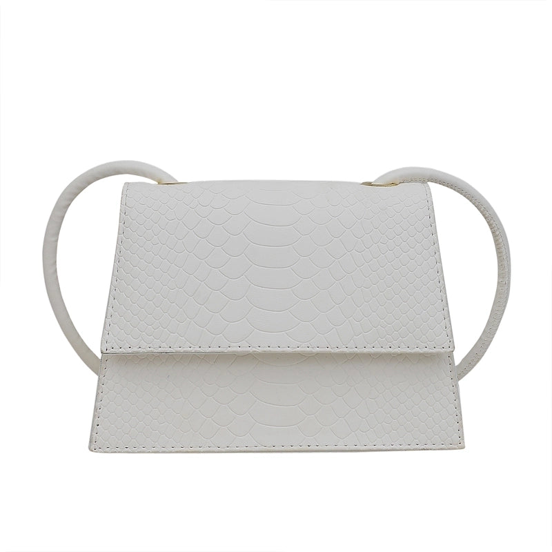 Women's Pu Leather Solid Color Classic Style Square Flip Cover Crossbody Bag