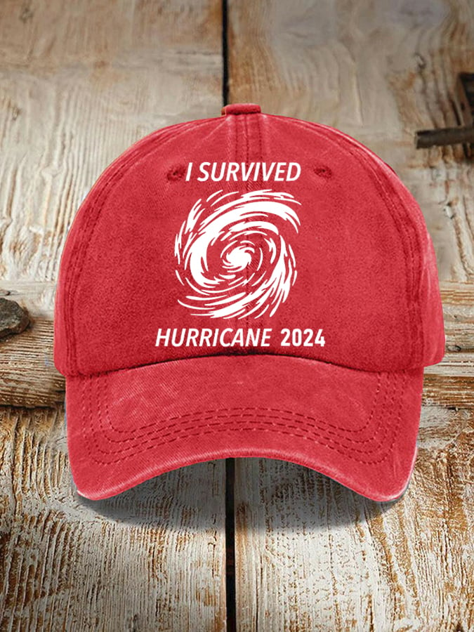 'I Survived Hurricane 2024' print hat