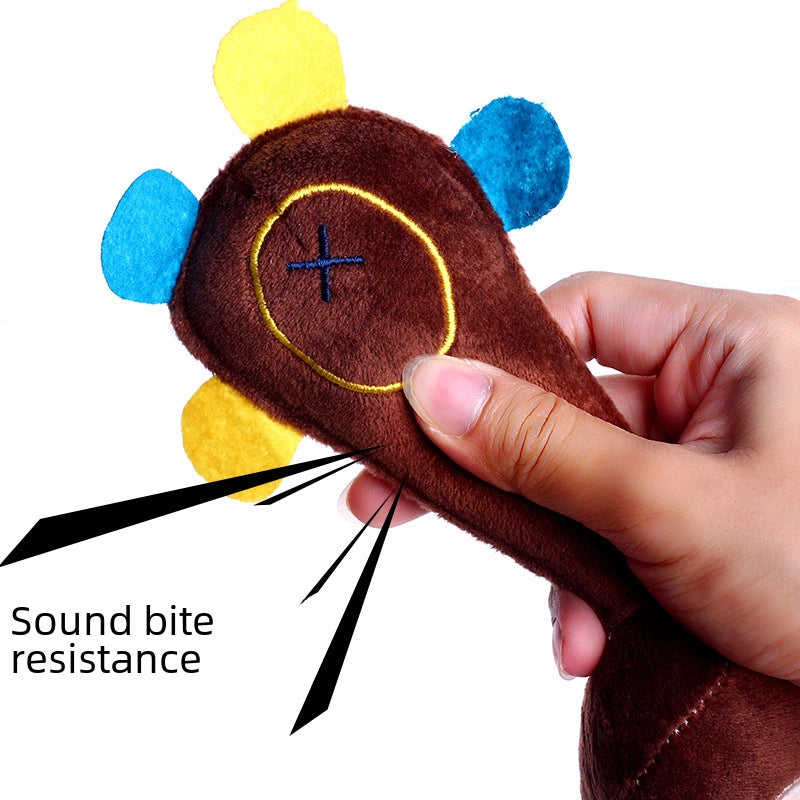 Dog Plush Sound Toy Cute Bite-resistant Molar Fun Sound Small Animal Pet Supplies In Stock