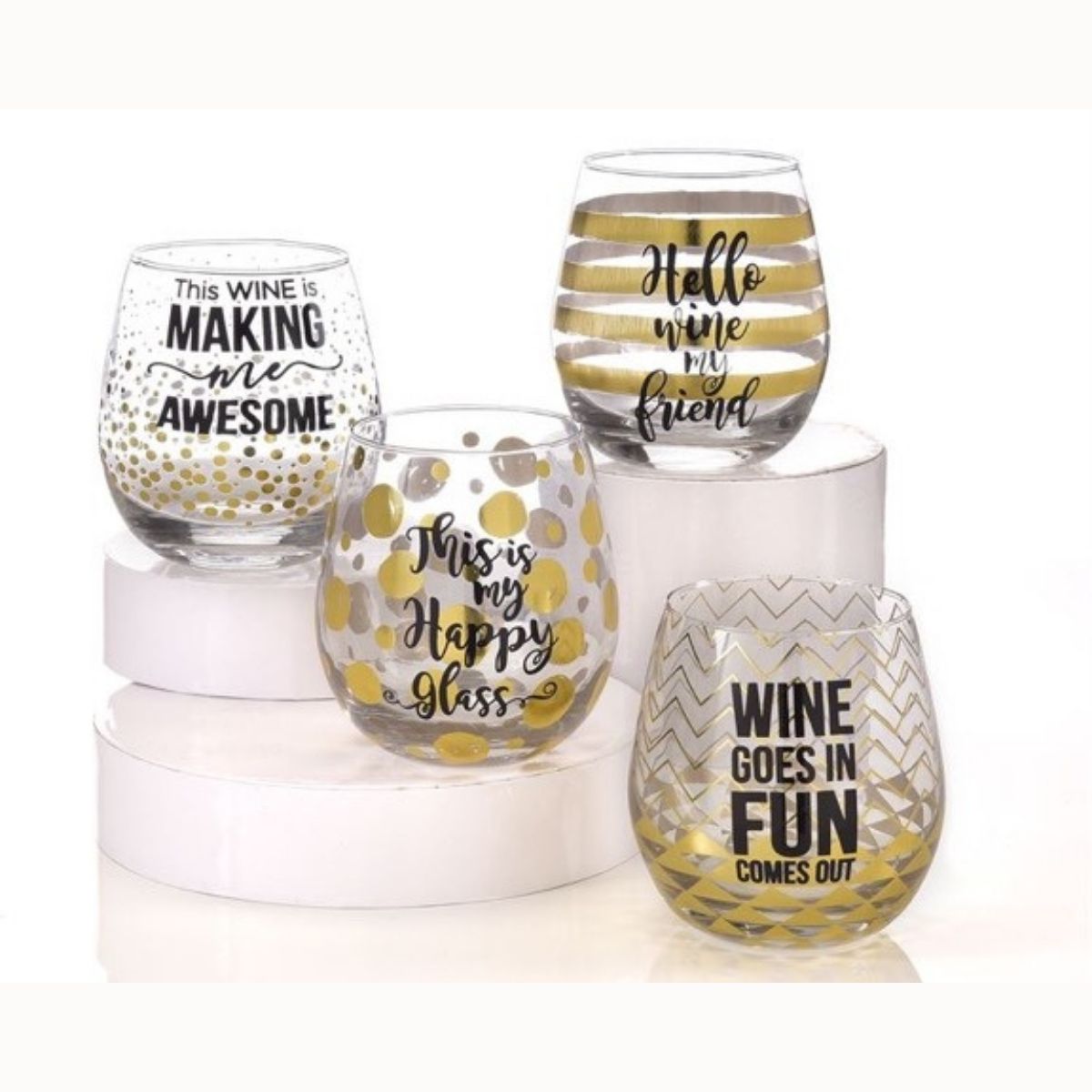 Stemless Wine Glass. (One piece)