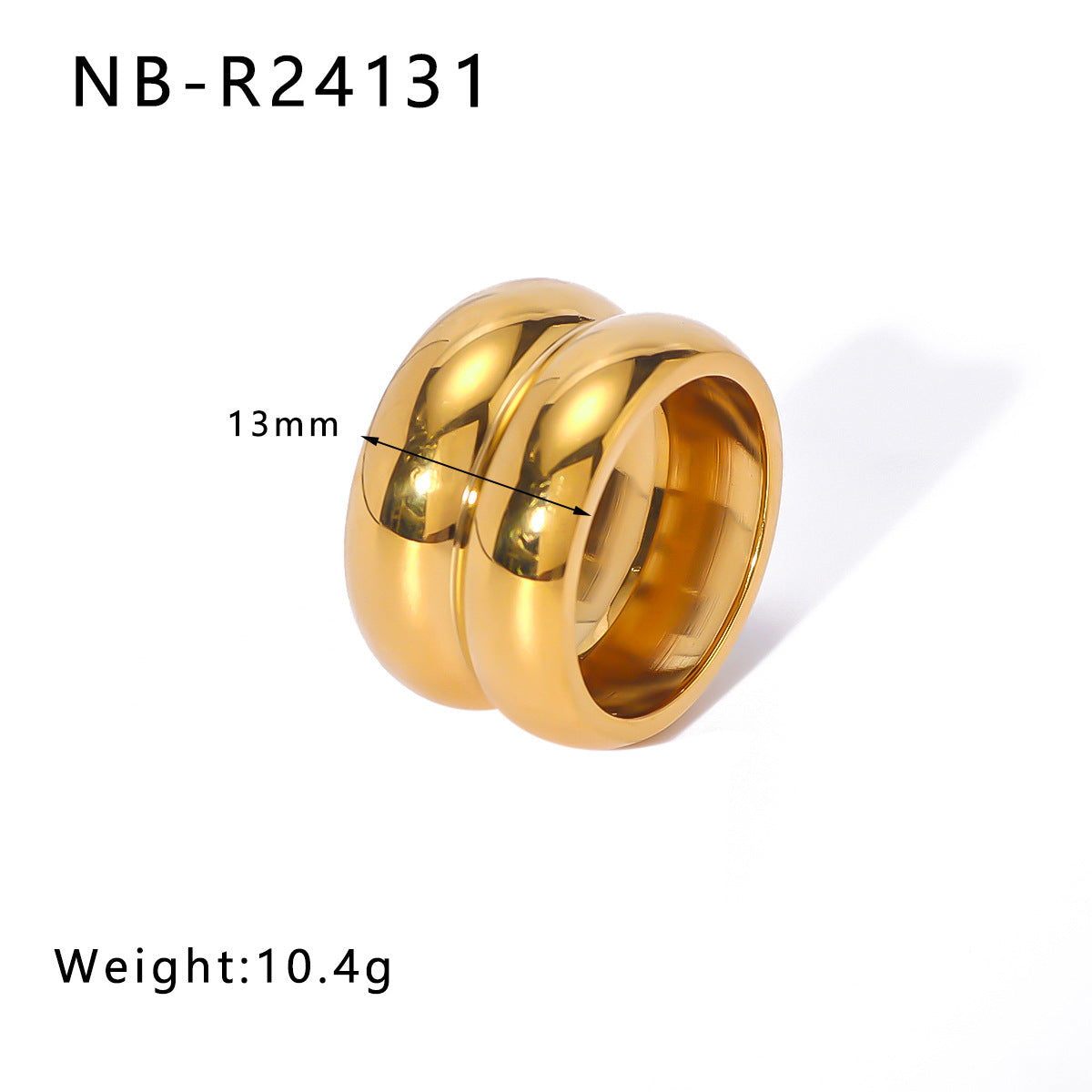 Personalized Special-Shaped Oversized Exaggerated Irregular Stainless Steel Ring With Asymmetric Fingerprints