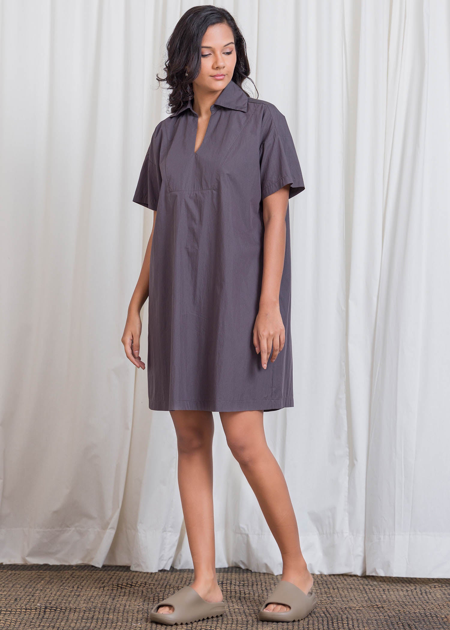 Tent Dress With Collar