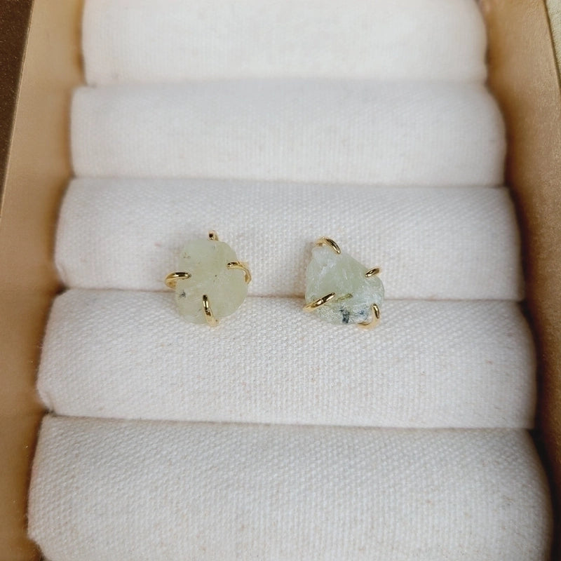 2 Pieces Minimalist Geometric Plating Crystal Ear Studs