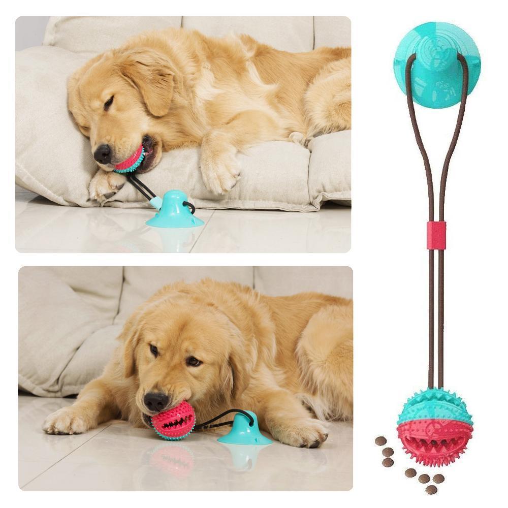 Dog Bite Toy Interactive food leaker toy with Suction Cup