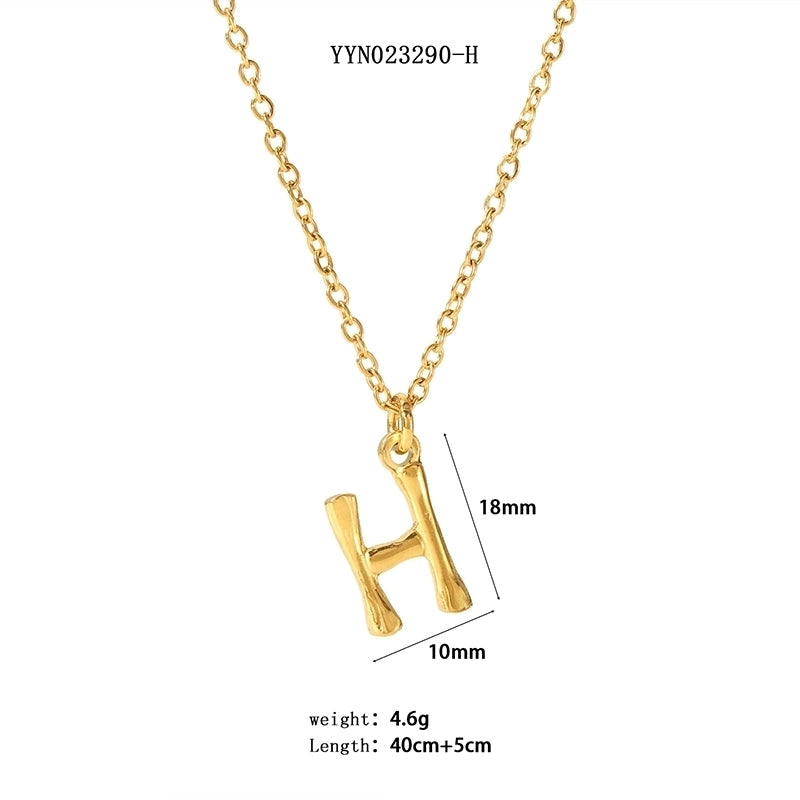 304 Stainless Steel 18K Gold Plated Minimalist Plating Letter Sweater Chain