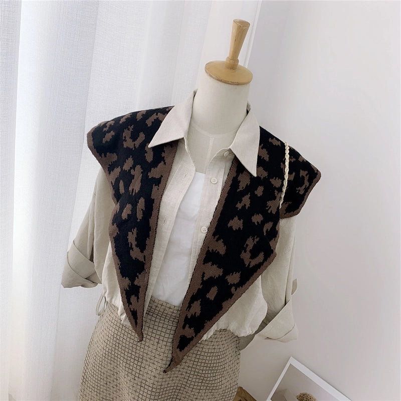 Women's Sweet Minimalist Polka Dots Heart Shape Flower Yarn Polyester Scarf Shawl