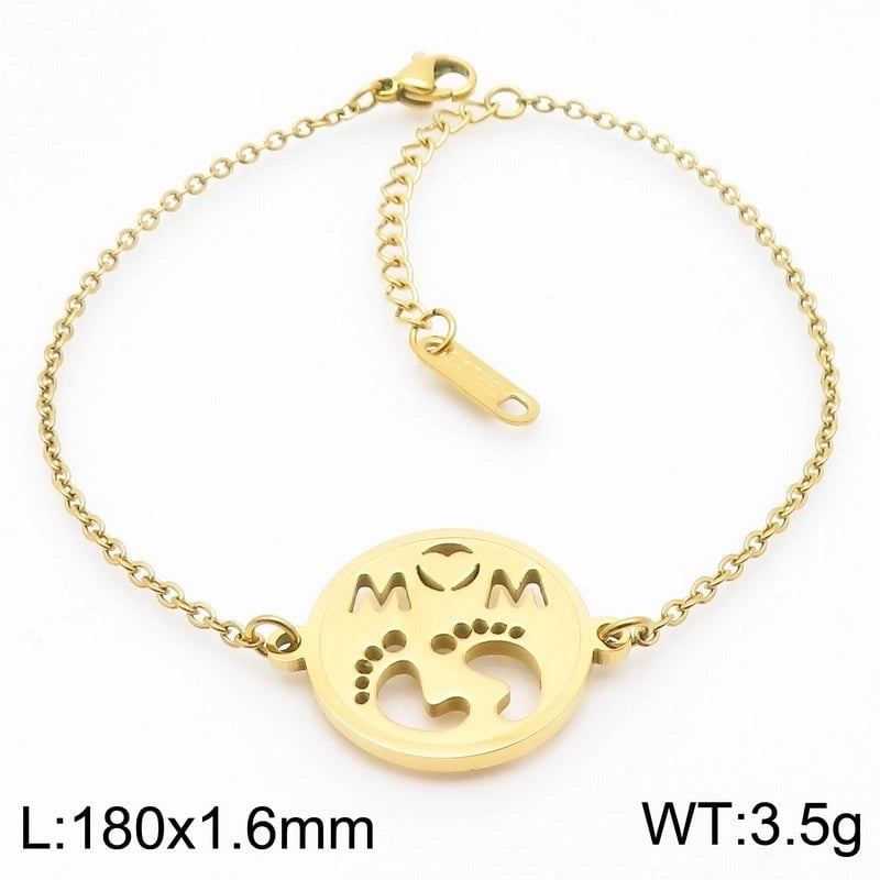 Minimalist Letter Titanium Steel 18K Gold Plated Plating Necklace