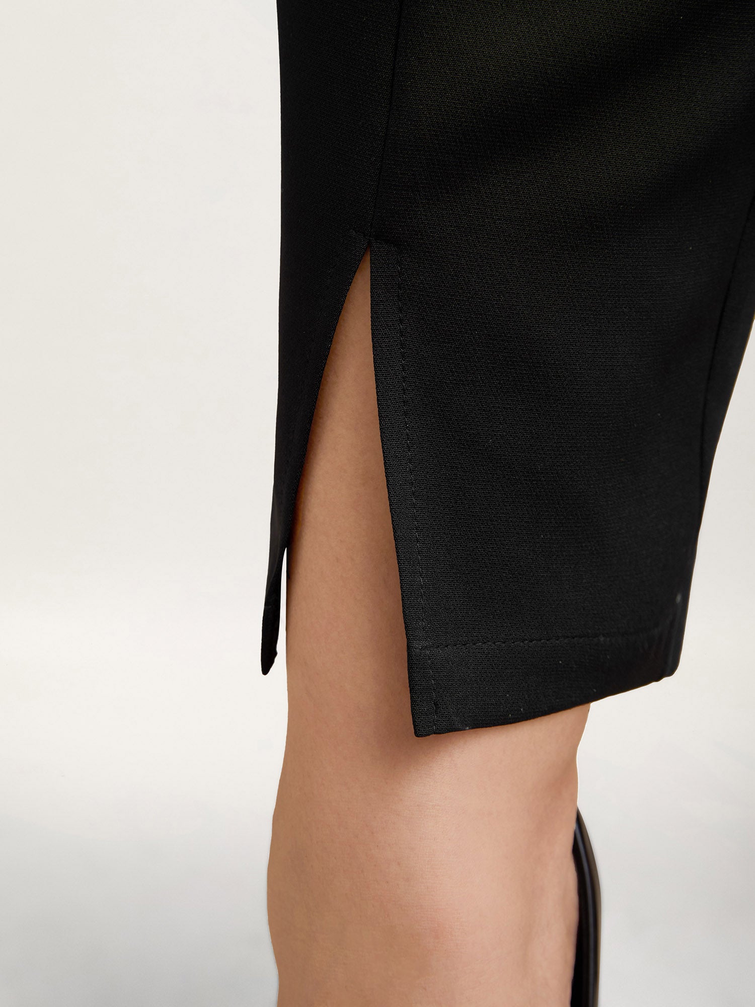 Pleated Loop Straight-Leg Pants