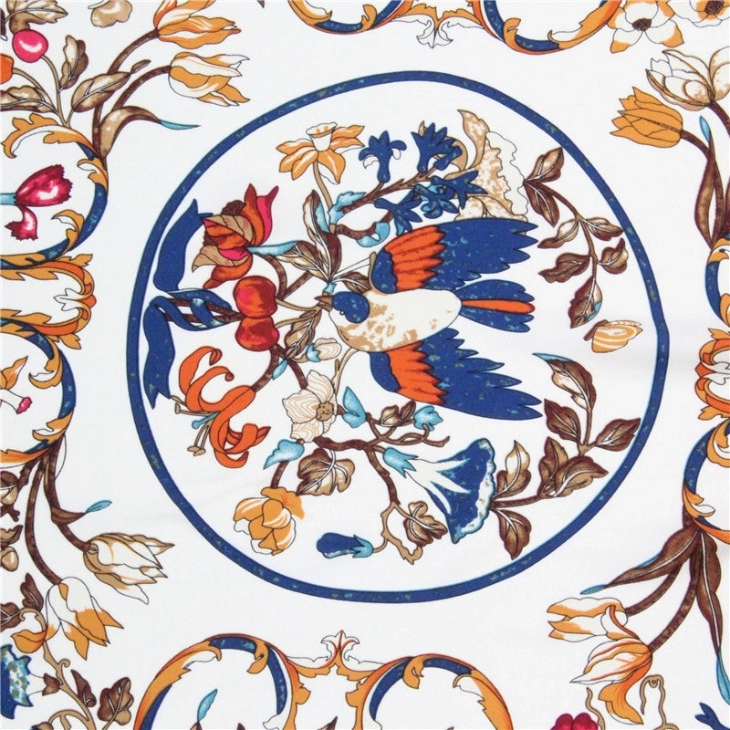 Spring And Autumn New Annunciation Bird Printing 90cm Square Scarf