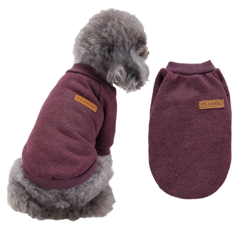 Casual Warm Starling Schnauzer Cat Small Dog Puppy Internet Celebrity Comfortable Fleece Autumn And Winter Clothes Hair-free Cat And Dog Clothes