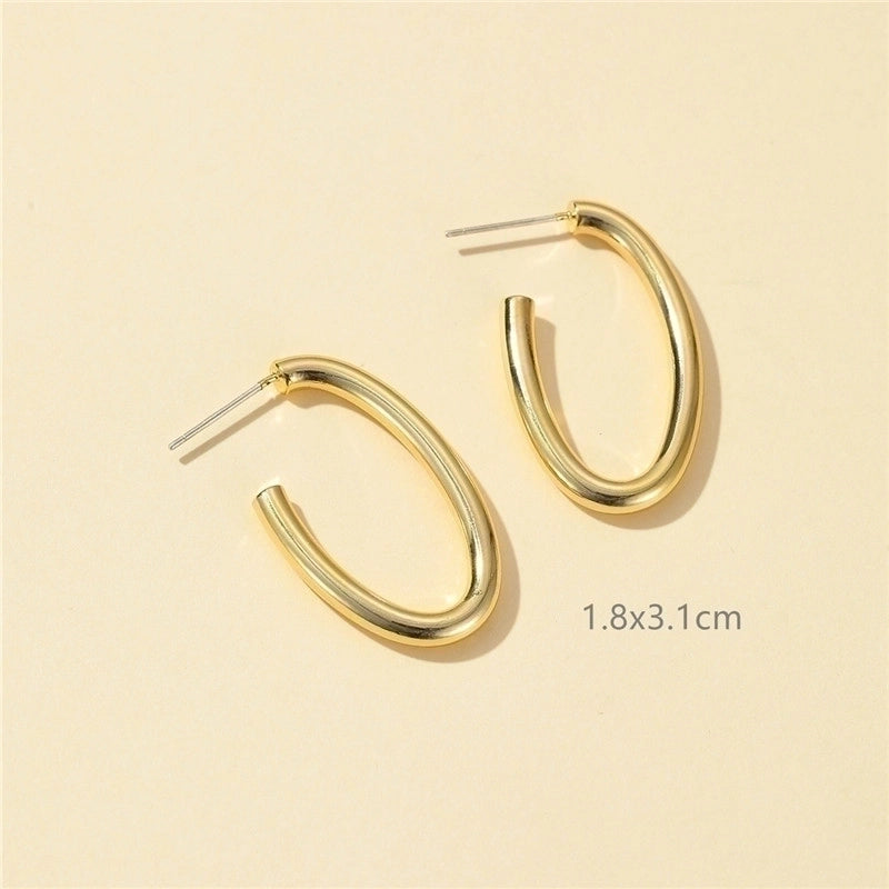 1 Pair Classic Style Commute Solid Color Plating Brass Gold Plated Drop Earrings