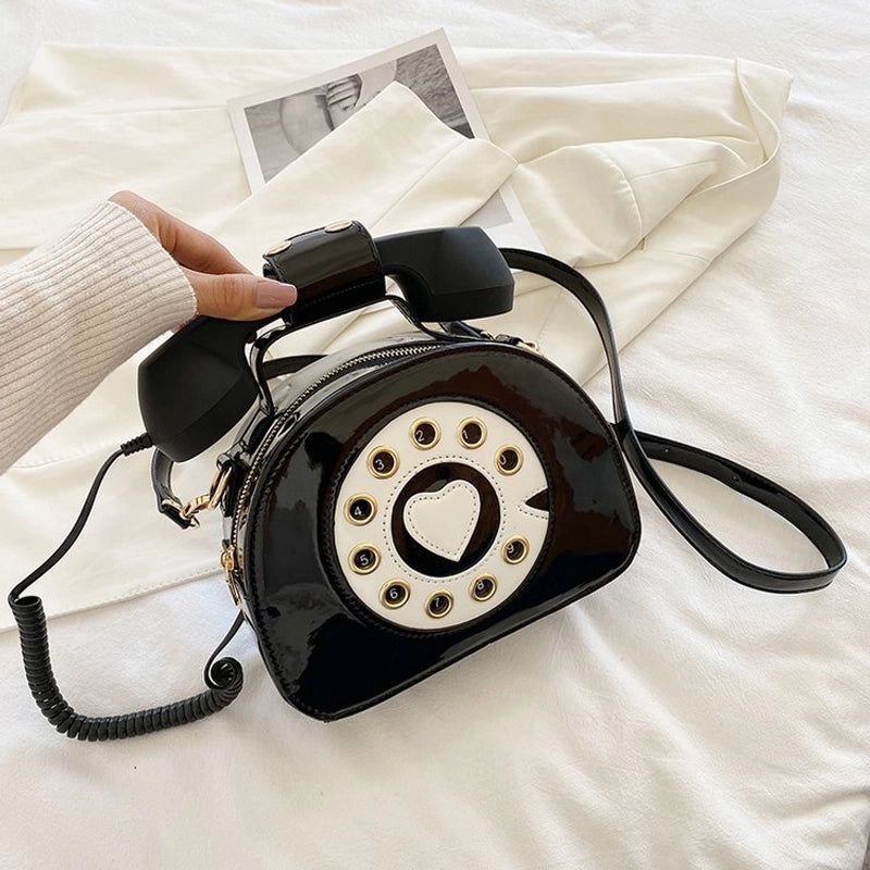 Medium Pu Leather Vintage Style Circle Bag