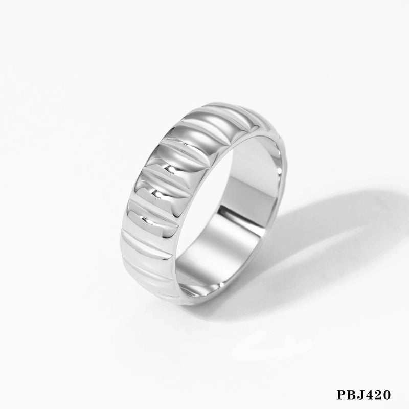 Casual Solid Color 316 Stainless Steel  16K Gold Plated White Gold Plated Gold Plated Plating Rings