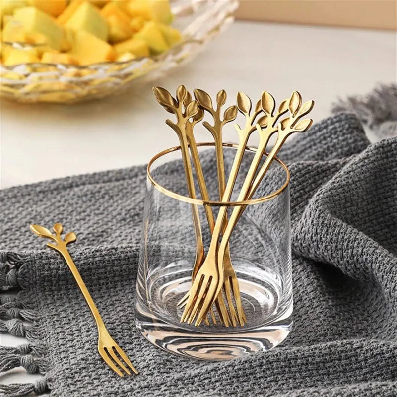 Hearthside Forest Leaves Dessert Forks