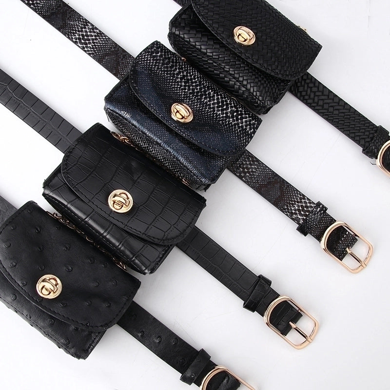 Fashion Leopard Belt Bag Mini Chain Bag All-match Clothing Belt