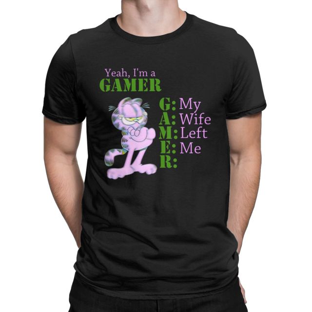 Yeah I'm A Gamer Garfield Tee