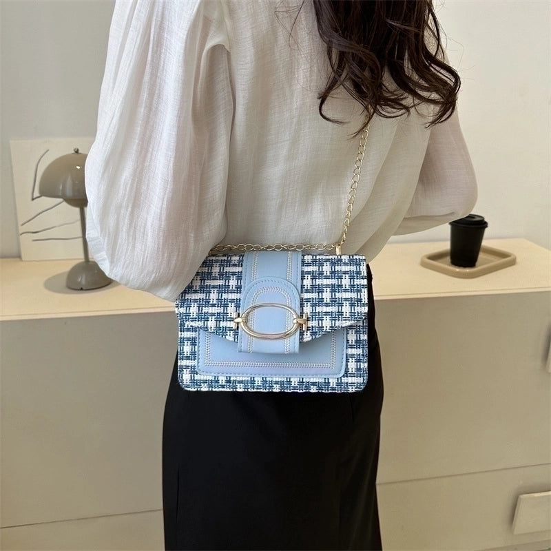 Women's Medium All Seasons Pu Leather Canvas Streetwear Shoulder Bag