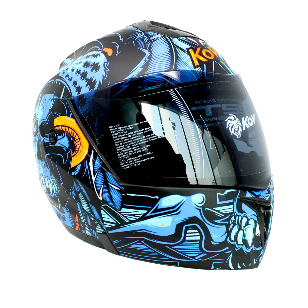 Casco Kov Stealth Tlatoani Azul