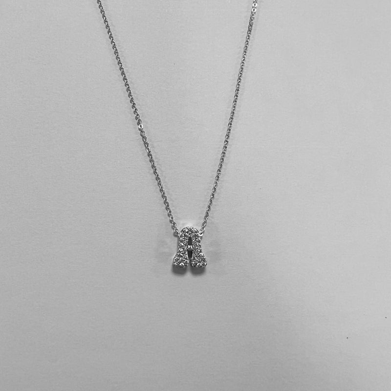 Minimalist Letter Copper Zircon Necklace In Bulk