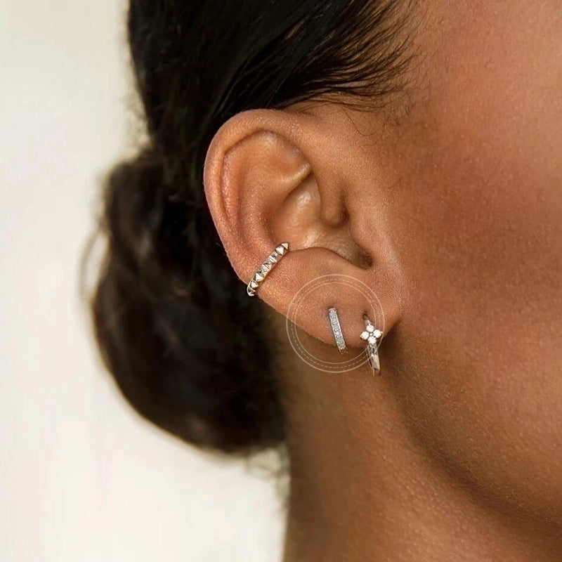 Fashion Geometric Copper Artificial Gemstones Earrings