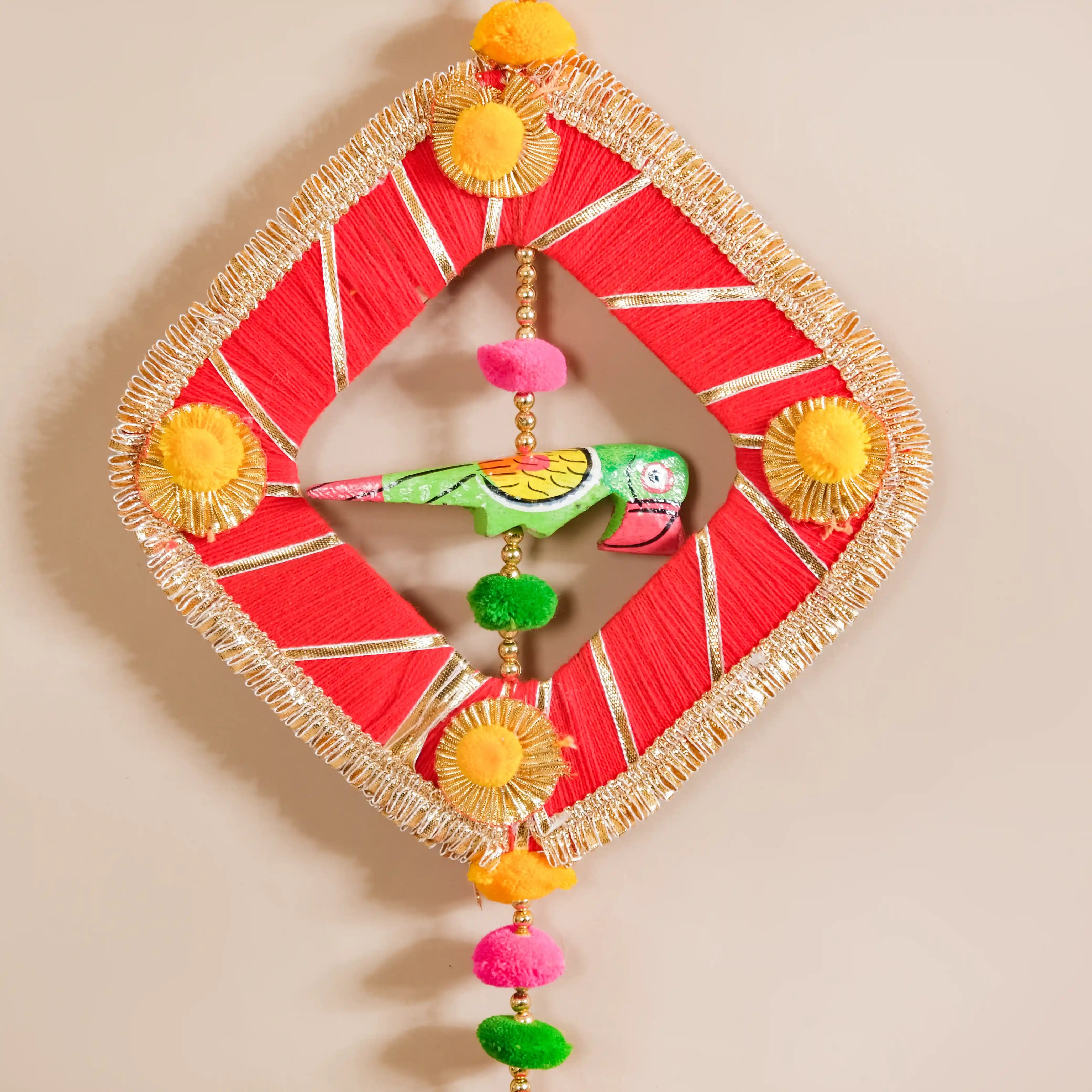 Festive Bell Multicolour Wall Hanging Set of 2