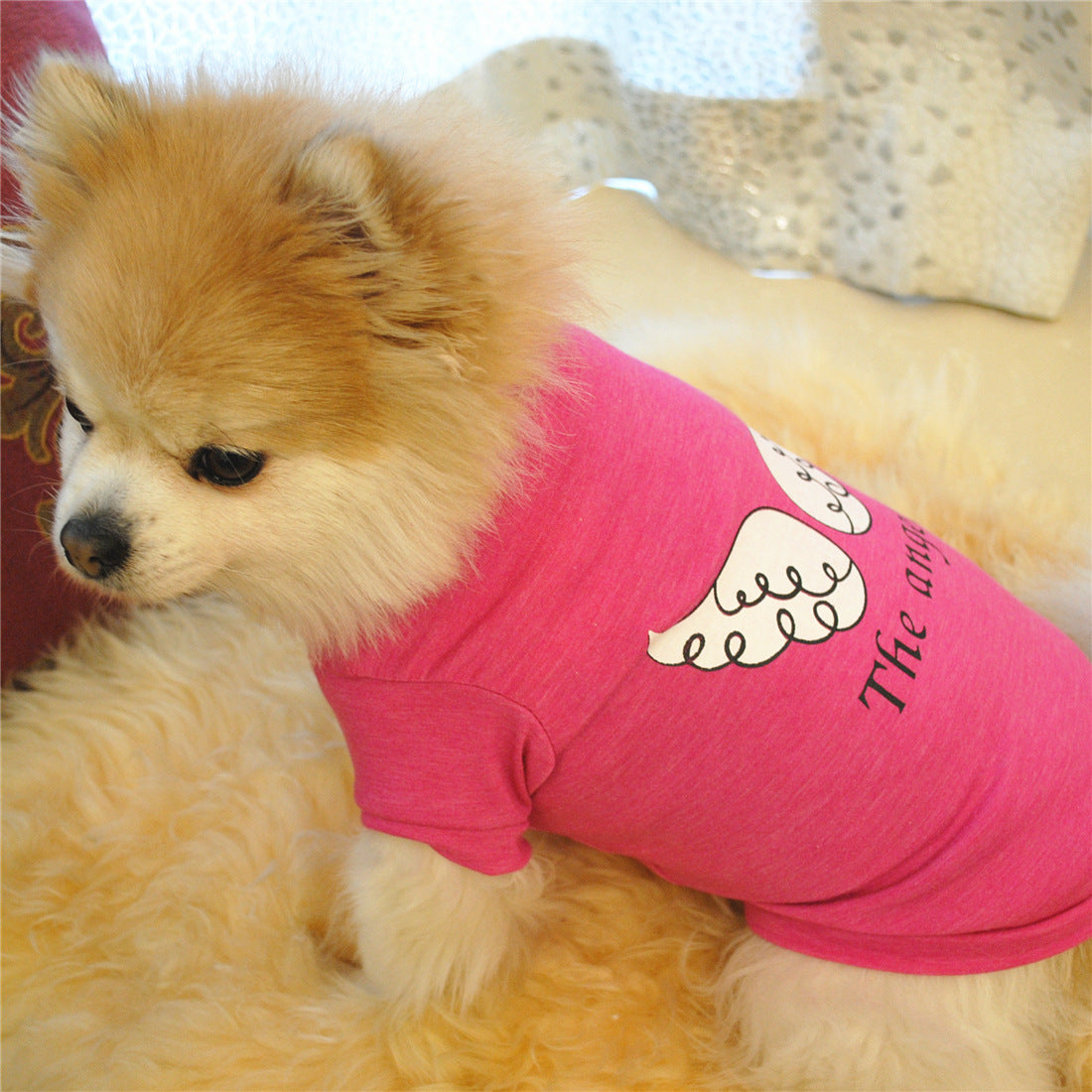 Angel Printed Dog Cat T-shirt