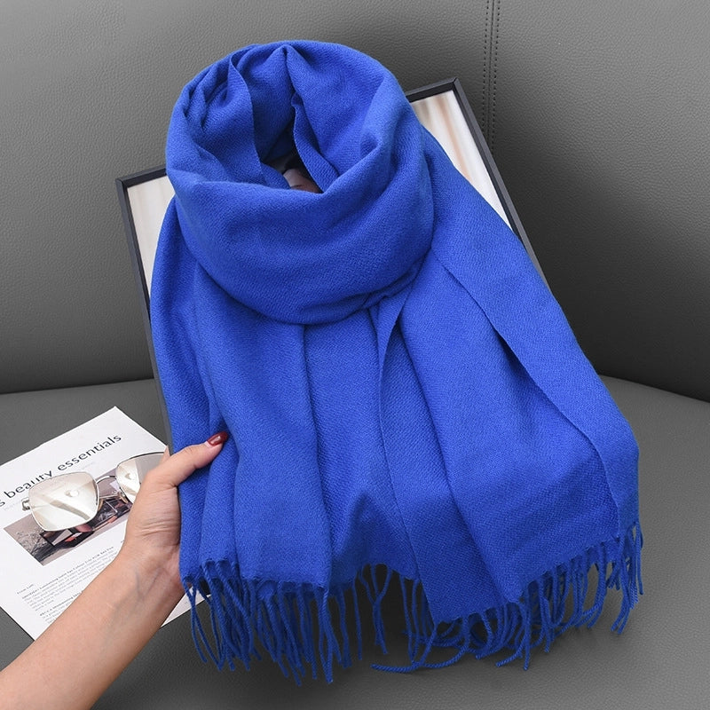 Women's Basic Solid Color Polyester Scarf