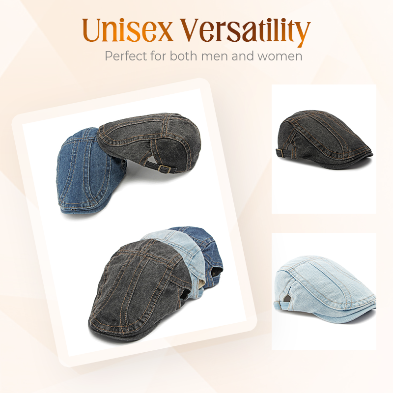 🍃Unisex Denim Newsboy Cap